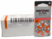 rayovac 13 | Hearing Aid Parts and Accessories Rayovac Hearing Aid Batteries<br>Size 13 – Box of 60