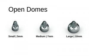 Phonak - Unitron Open Fit Hearing Aid Domes in Small, Medium, & Large Sizes.