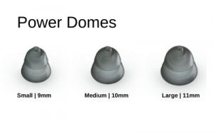 Phonak - Unitron Power (Double) Hearing Aid domes in Small, Medium, & Large Sizes.