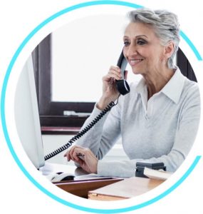 officephone Lady 528 555 | Hearing Aid Articles Office or business phone with hearing aids