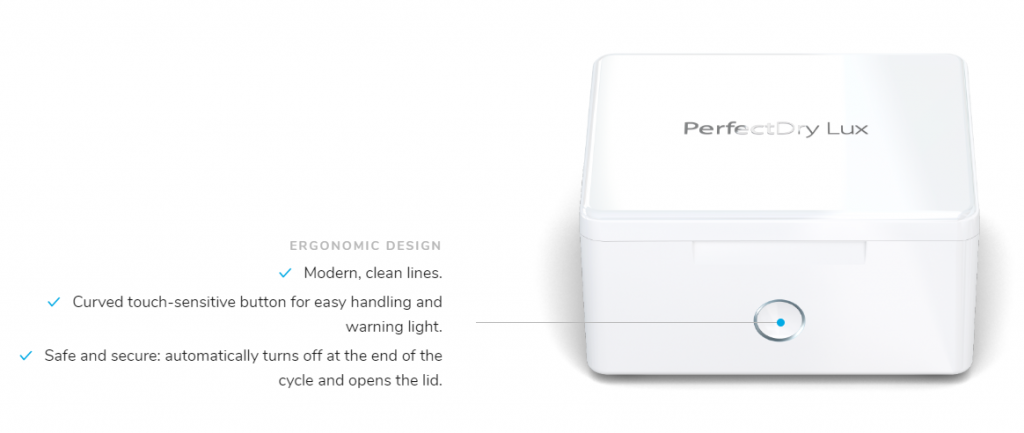 PerfectDry Lux hearing aid dryer.