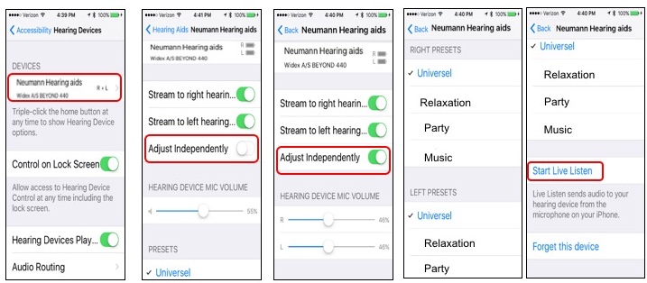 Pairing instructions for Widex to iPhone