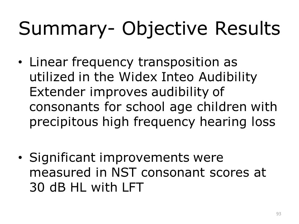 Widex Audibility Extender with children