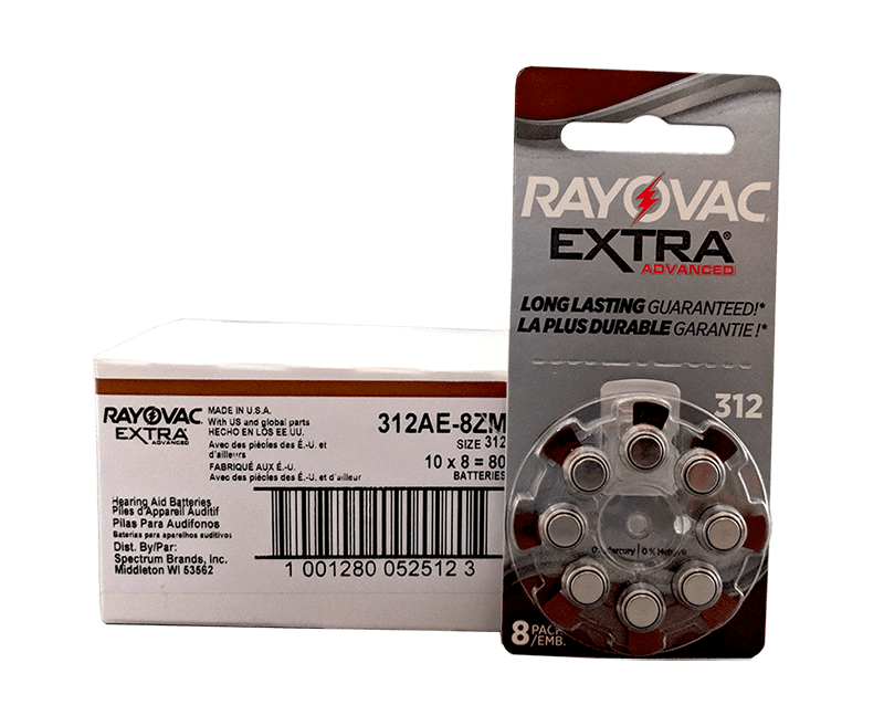 Rayovac Hearing Aid Batteries, Size 312 - Box Of 80 - $29.99
