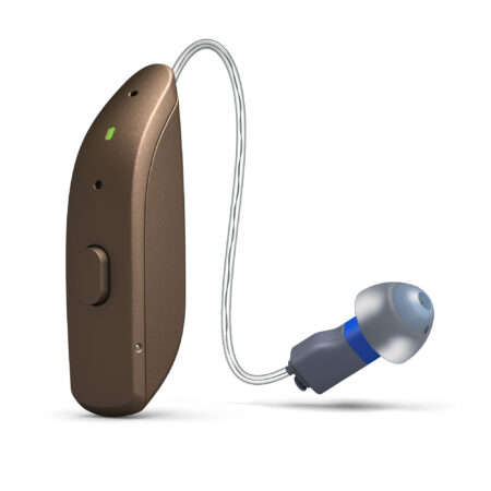 ReSound Omnia 9 rechargeable hearing aid.