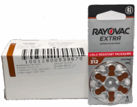 rayovac 312 | Hearing Aid Parts and Accessories RAYOVAC Hearing Aid Batteries<br>Size 312 – Box of 60